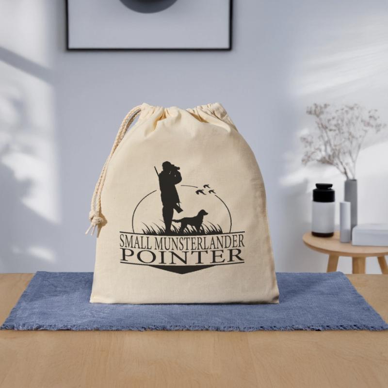 SMALL MUNSTERLANDER POINTER Jagdhunde Wilsigns Verschließbarer Geschenkbeutel aus Baumwolle (25x30cm)