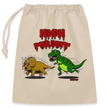 Dessin animé Dinos - Sac cadeau en coton avec cordon (25 x 30 cm) - nature - Devant