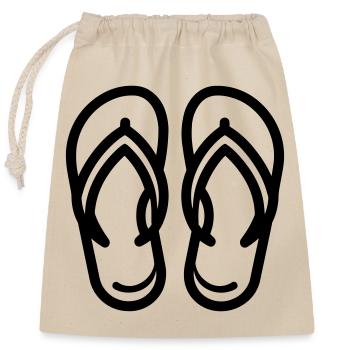 Tongues - Closable cotton gift bag (25x30cm) - nature - Front