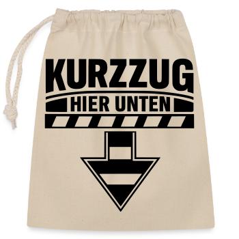 short train subway s train funny funny dick joke - Closable cotton gift bag (25x30cm) - nature - Front