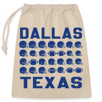 Modèle des casques de football de Dallas Texas - Sac cadeau en coton avec cordon (25 x 30 cm) - nature - Devant