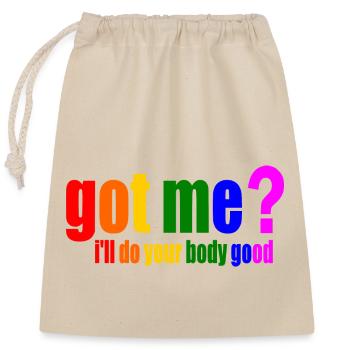 got me ill do your body good - Closable cotton gift bag (25x30cm) - nature - Front