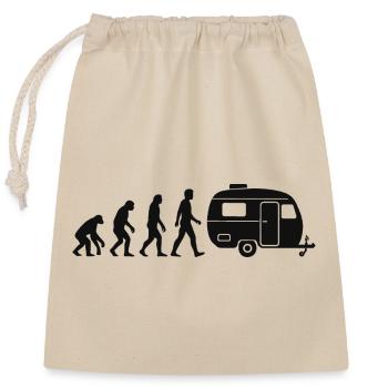 Evolution Caravan Camper - Closable cotton gift bag (25x30cm) - nature - Front
