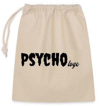 Psycho Loge – Lustiges Psychologen Shirt - Verschließbarer Geschenkbeutel aus Baumwolle (25x30cm) - Natur - Vorne
