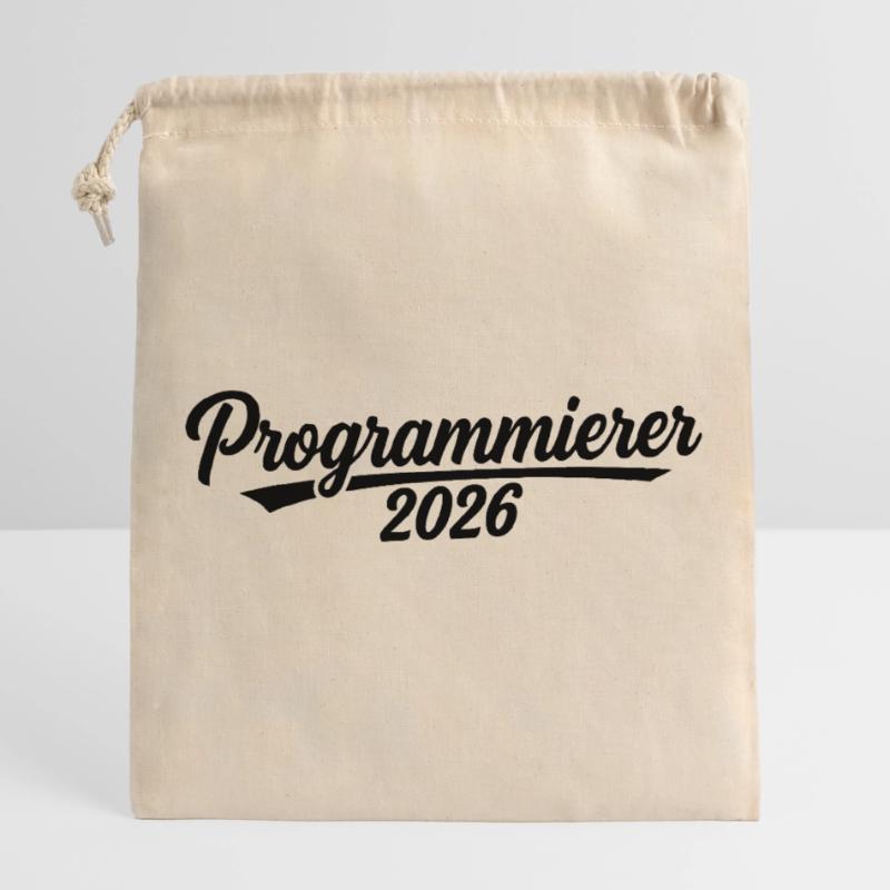 Programmeur 2026 – Conception de codage Sac cadeau en coton avec cordon (25 x 30 cm)