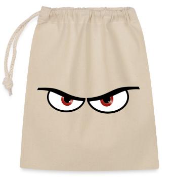 Mauvais yeux - idée cadeau - Sac cadeau en coton avec cordon (25 x 30 cm) - nature - Devant