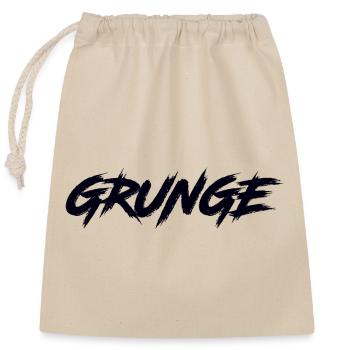 GRUNGE - Verschließbarer Geschenkbeutel aus Baumwolle (25x30cm) - Natur - Vorne