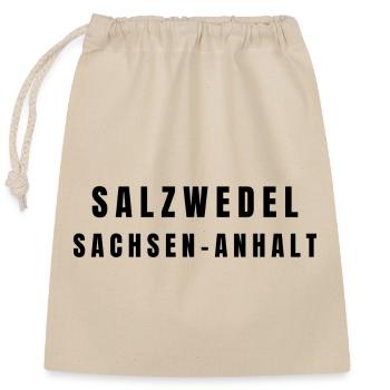 Salzwedel Sachsen-Anhalt - Verschließbarer Geschenkbeutel aus Baumwolle (25x30cm) - Natur - Vorne