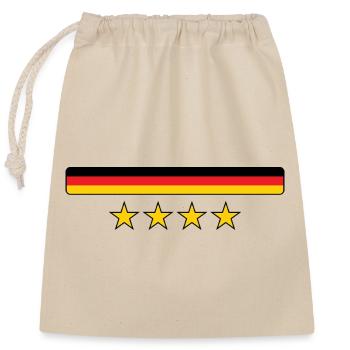 German Flag - Germany - Closable cotton gift bag (25x30cm) - nature - Front