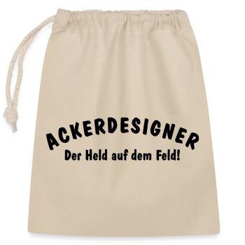 Bauer Landwirt Ackerdesigner Landwirt Held - Verschließbarer Geschenkbeutel aus Baumwolle (25x30cm) - Natur - Vorne
