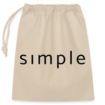 simple - Closable cotton gift bag (25x30cm) - nature - Front
