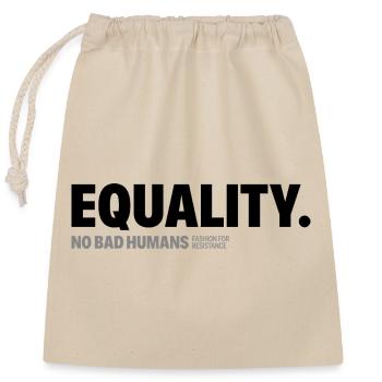 Equality - Closable cotton gift bag (25x30cm) - nature - Front