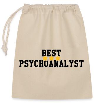 Psychologue / Psychiatre / Travail / Psychanalyste - Sac cadeau en coton avec cordon (25 x 30 cm) - nature - Devant