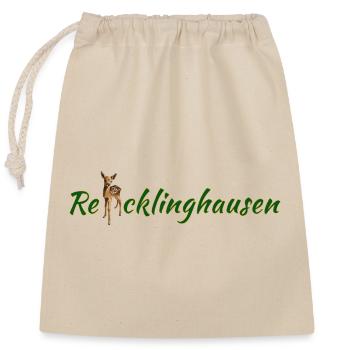 Re cklinghausen mit Reh - Verschließbarer Geschenkbeutel aus Baumwolle (25x30cm) - Natur - Vorne
