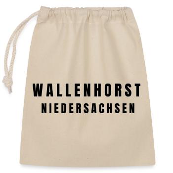 Wallenhorst, Lower Saxony - Closable cotton gift bag (25x30cm) - nature - Front
