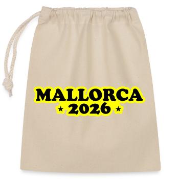 Mallorca 2026 - Verschließbarer Geschenkbeutel aus Baumwolle (25x30cm) - Natur - Vorne