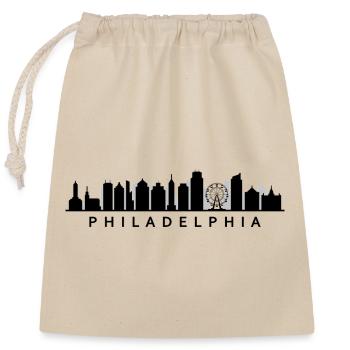 Philadelphia Skyline - Sac cadeau en coton avec cordon (25 x 30 cm) - nature - Devant