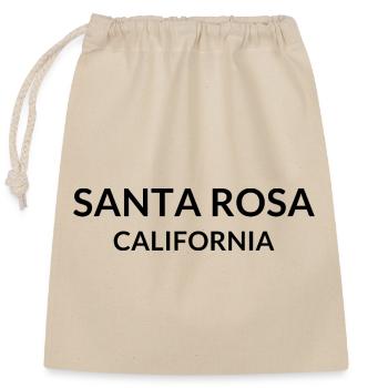 Santa Rosa, California, USA - Closable cotton gift bag (25x30cm) - nature - Front