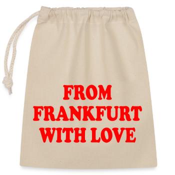 From frankfurt with love - Sac cadeau en coton avec cordon (25 x 30 cm) - nature - Devant