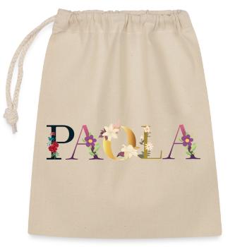 Paola - Closable cotton gift bag (25x30cm) - nature - Front