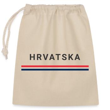 Lignes Hrvatska - Sac cadeau en coton avec cordon (25 x 30 cm) - nature - Devant