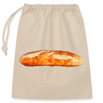Bratwurst - Verschließbarer Geschenkbeutel aus Baumwolle (25x30cm) - Natur - Vorne