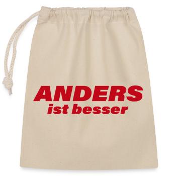 DIFFERENT IS BETTER - Closable cotton gift bag (25x30cm) - nature - Front