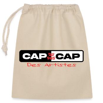Cap ou pas cap des artistes - Sac cadeau en coton avec cordon (25 x 30 cm) - nature - Devant