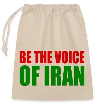 Be the voice of iran - Closable cotton gift bag (25x30cm) - nature - Front