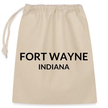 Fort Wayne, Indiana, États-Unis - Sac cadeau en coton avec cordon (25 x 30 cm) - nature - Devant
