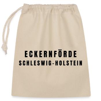Eckernförde Schleswig-Holstein - Closable cotton gift bag (25x30cm) - nature - Front