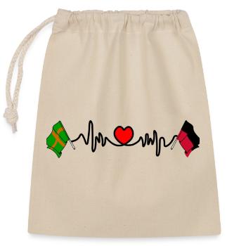 Nijmegen Heartbeat Flags - Closable cotton gift bag (25x30cm) - nature - Front