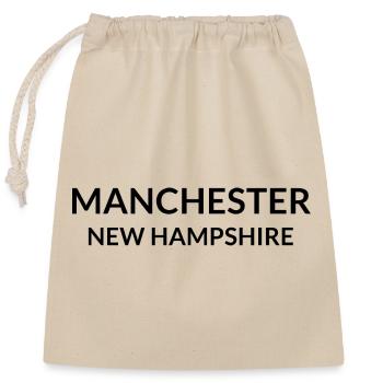 Manchester, New Hampshire, USA - Closable cotton gift bag (25x30cm) - nature - Front