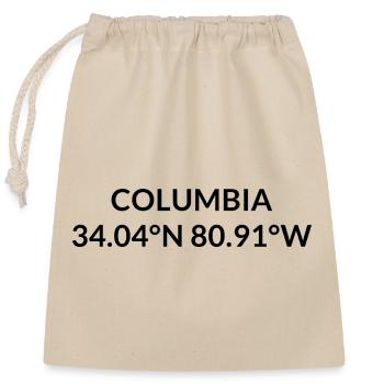 Columbia South Carolina USA Koordinaten - Verschließbarer Geschenkbeutel aus Baumwolle (25x30cm) - Natur - Vorne