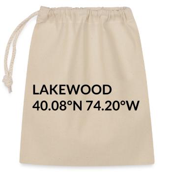 Coordonnées Lakewood, New Jersey, États-Unis - Sac cadeau en coton avec cordon (25 x 30 cm) - nature - Devant