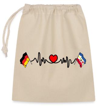 Cardio Flag Allemagne Mecklembourg-Poméranie-Occidentale - Sac cadeau en coton avec cordon (25 x 30 cm) - nature - Devant