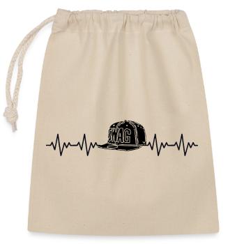 Swag Cappy ECG Heartbeat - Closable cotton gift bag (25x30cm) - nature - Front