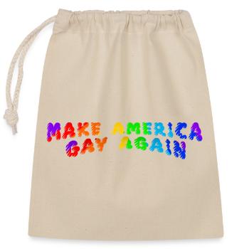 Rendre l’Amérique à nouveau gay - Sac cadeau en coton avec cordon (25 x 30 cm) - nature - Devant
