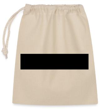 Rectangle - Sac cadeau en coton avec cordon (25 x 30 cm) - nature - Devant