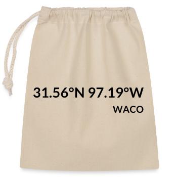 Coordonnées Waco, Texas, États-Unis - Sac cadeau en coton avec cordon (25 x 30 cm) - nature - Devant