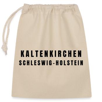 Kaltenkirchen Schleswig-Holstein - Closable cotton gift bag (25x30cm) - nature - Front