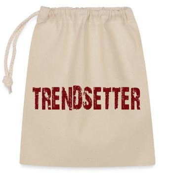 Trendsetter - Closable cotton gift bag (25x30cm) - nature - Front