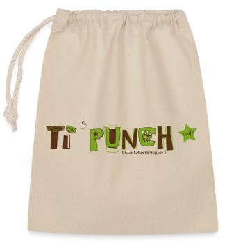 TI Punch La MARTINIQUE - Sac cadeau en coton avec cordon (25 x 30 cm) - nature - Devant