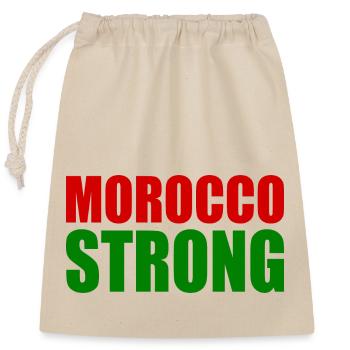 Morocco strong - Verschließbarer Geschenkbeutel aus Baumwolle (25x30cm) - Natur - Vorne