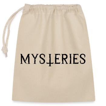 Mysteries Black - Closable cotton gift bag (25x30cm) - nature - Front