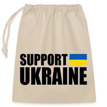 Support ukraine - Verschließbarer Geschenkbeutel aus Baumwolle (25x30cm) - Natur - Vorne