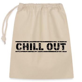 Chill Out - Verschließbarer Geschenkbeutel aus Baumwolle (25x30cm) - Natur - Vorne