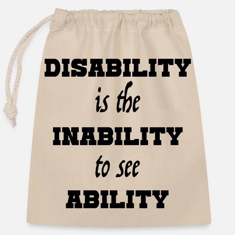 Ability4 - Closable cotton gift bag (25x30cm) - nature