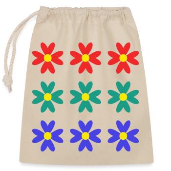 FLOWER. FLOWER. NATURE. ECOLOGY. ANNIVERSARY - Closable cotton gift bag (25x30cm) - nature - Front