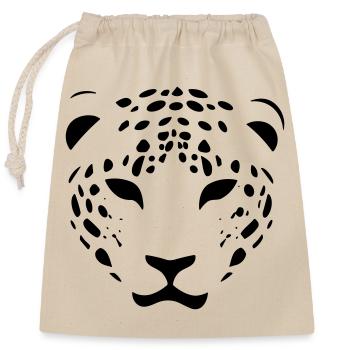 Leopard - Verschließbarer Geschenkbeutel aus Baumwolle (25x30cm) - Natur - Vorne